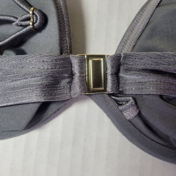 South Beach Women Grey Adjustable Underwire Bikini Top Swimwear Beach Size 8 US - Picture 4 of 9